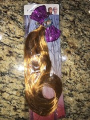 Scunci Frozen 2 Disney Anna Fake Pony Tail & Bow Hair New