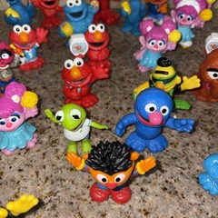 Sesame Street Big Bird Count Bert Ernie Elmo Jim Henson Muppets Figures Lot 4038