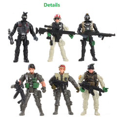 8 Pcs/set SWAT Military Army Action Figure Joints Soldiers Model Toy For Kids