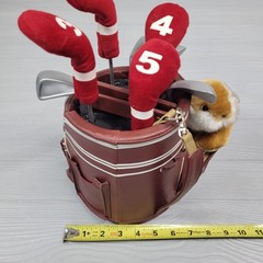 VINTAGE ORIGINAL CADDYSHACK GOPHER W DANCING SINGING GOLF CLUBS PLUSH