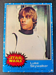 VTG STAR WARS TRADING CARD LOT LUKE SKYWALKER RC BLUE BORDER #1,STICKER 1977 RED