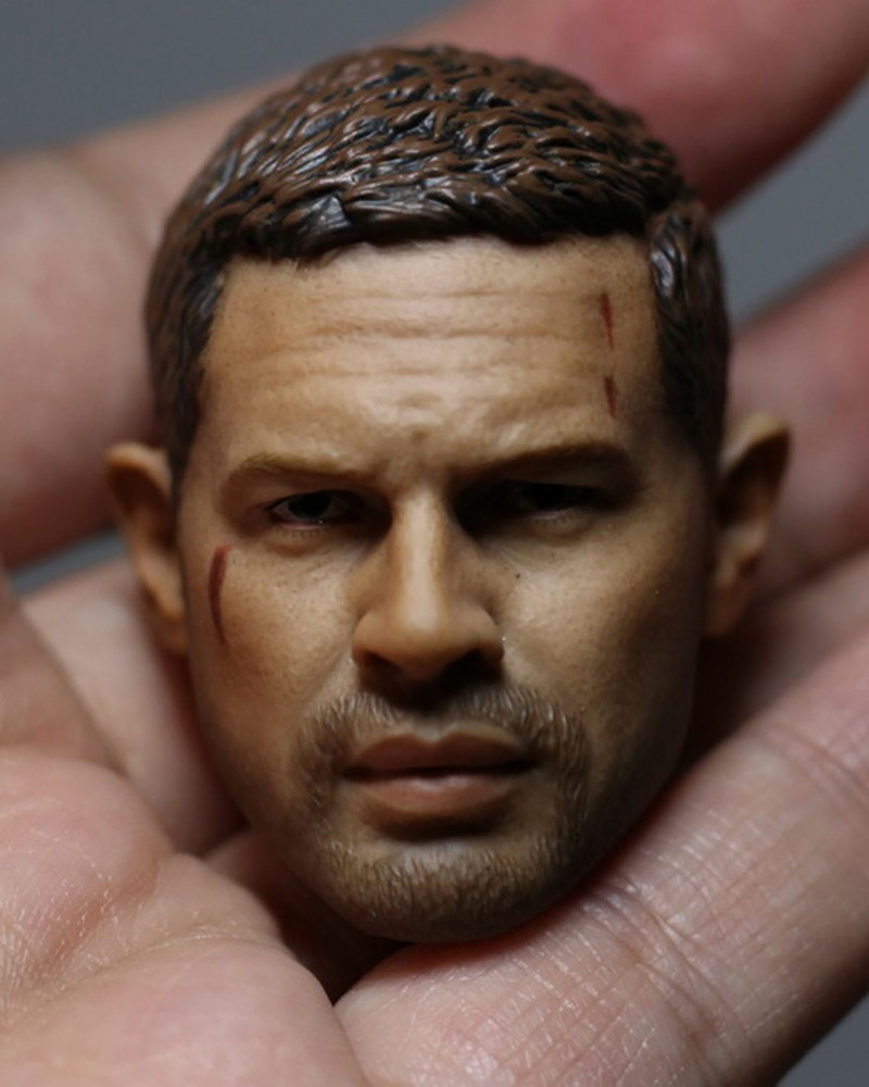 1/6 Tom Hardy Wounded Face Head Sculpt Fit 12” Muscle Figure Body