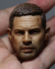 1/6 Tom Hardy Wounded Face Head Sculpt Fit 12” Muscle Figure Body