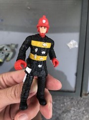 Fire Squad Fireman W/ Red Helmet Lot Loose 4″ Action Figure Chap Mei