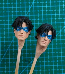 1/12 Painted Blue Eye-mask Nightwing Head Carved Fit For Mcfarlane Action Figure