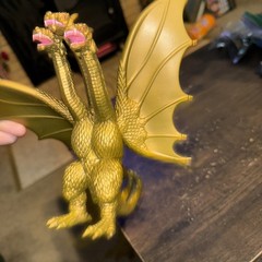 Toho 2014 Godzilla King Ghidorah Gold 3 Three Headed Dragon 6″ Toy Action Figure