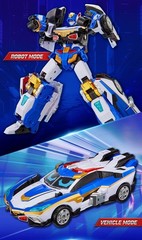Metal Cardbot W Heavy Iron W Blue Cop W Phantom Hornet Tigun Transforming Robot