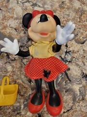 Vintage DISNEY PRODUCTIONS Mickey & Minnie Mouse Hard Plastic Dolls Clothes 8″