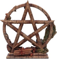 Nemesis Now Season of The Pentagram Figurine, Resin, Gold/Red (Winter), 16.5cm