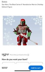 Star Wars The Black Series Mandlorian Warrior Holiday Edition Action Figure NEW