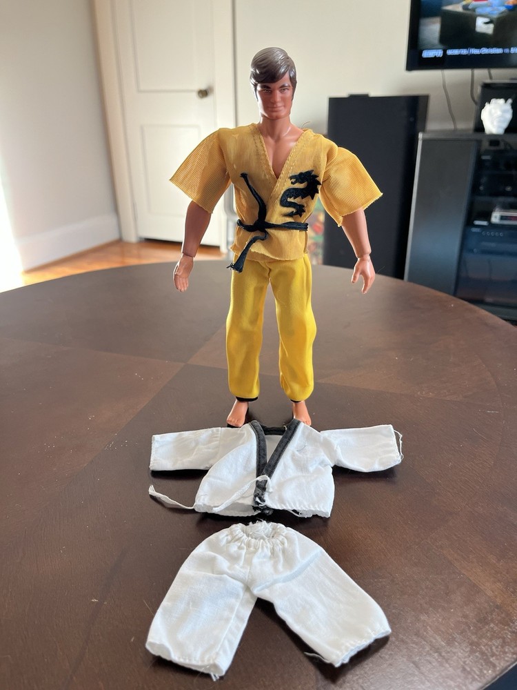 Big Jim Mattel Gold White Karate Outfit Wolfpack John Saxon PACK Commander Whip