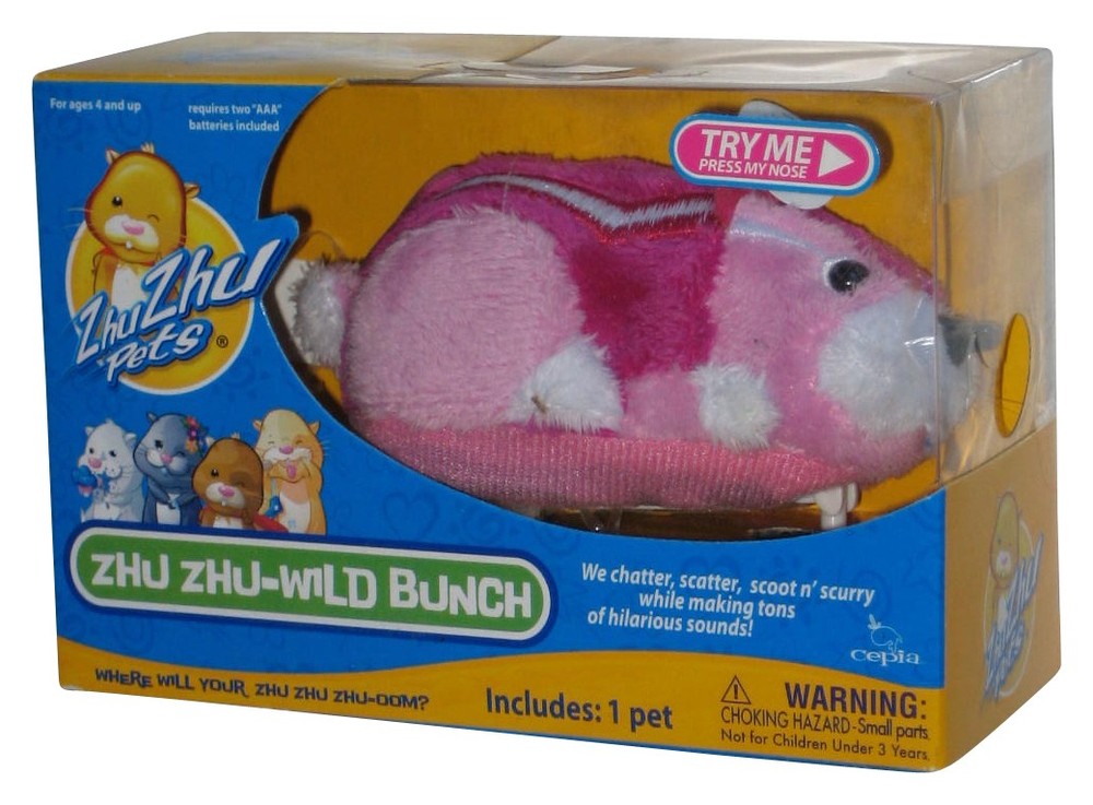 Zhu Zhu Pets Hampster Jelly (2009) Cepia Pink Purple Kids Toy – (Try me button d