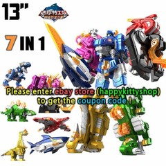 Miniforce Super Dino Seven 7 Dinosaurs Figure Power Ranger 13″ Robot Combiner