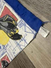 Vintage Batman 1991 DC Comics Silk Trim Penguin Batmobile Blanket 7 1/4’ X 5 3/4