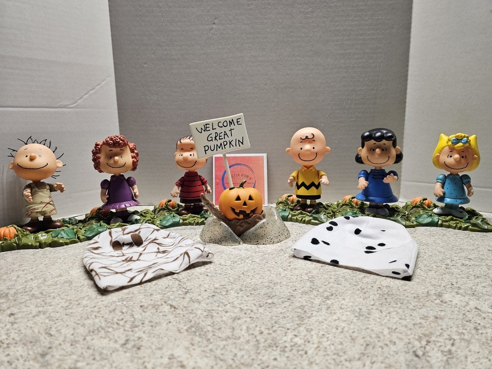 It’s The Great Pumpkin Charlie Brown 2002 6 Figure Lot Peanuts Loose