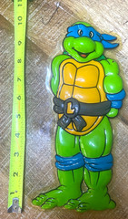 Vintage 1990 Leonardo TMNT Picture This 3D Wall Hanging Ninja Turtles 11in
