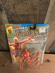 HUMAN TORCH Action Figure Marvel Super Heroes Toy Biz 1992 Fantastic Four New
