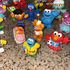 Sesame Street Big Bird Count Bert Ernie Elmo Jim Henson Muppets Figures Lot 4038