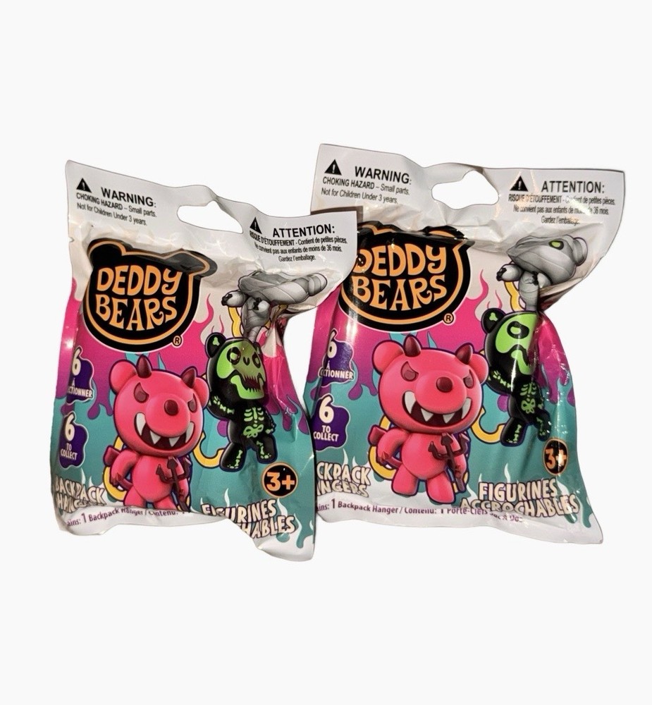 Deddy Bears Backpack Hangers Figurines – Lot of 2 Sealed Blind Bags