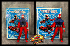 Custom 8″ Mego Scale SpiderMan Peter Parker Ben Reilly Scarlet Spider-Man & Case