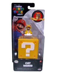 Jakks Pacific Cat Super Mario Bros Movie 1.25 in Mini Figure w/ Question Block