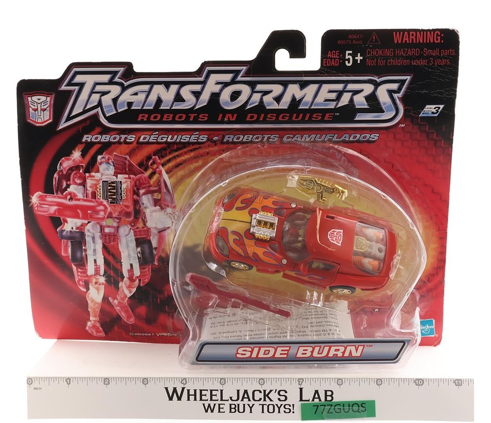 Side Burn Transformers RID Robots in Disguise 2002 Hasbro Figure NEW SEALED