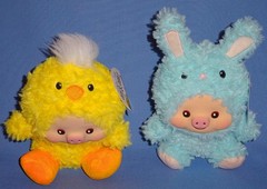 Pig in Costume-PLUSH Cow-Bear-Frog-Chick-Rabbit-Elephant-Vinyl Face-Soft Body-NW