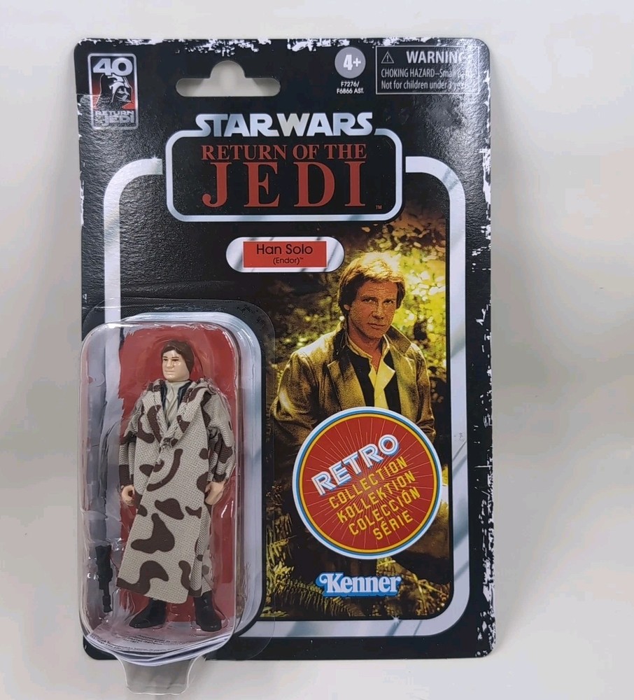 Star Wars Han Solo Action Figure 40th Return of the Jedi Endor Retro Collection