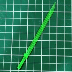 Custom Resin Green construct Sword v.2 for 6in. figure 1:12 green lantern
