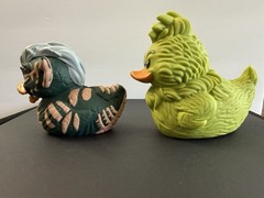 TUBBZ Gremlins Stripe & Dr Seuss The Grinch Rubber Duck Cosplay Figure Lot of 2