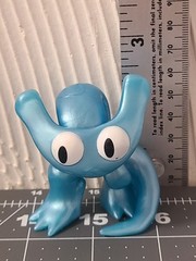 Lot of 3 Rainbow Friends Blue Cyan Metallic Orange Figures 2.5″ Cake Toppers