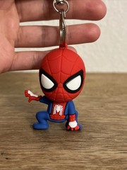 Spider Man Marvel Blue & Red Suit 2.5”Figure Silicone Rubber Keychain Toy