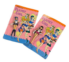 2 LOT Vintage Planet Girl Imitation of Sailor Moon MERCURY & MARS Figurines