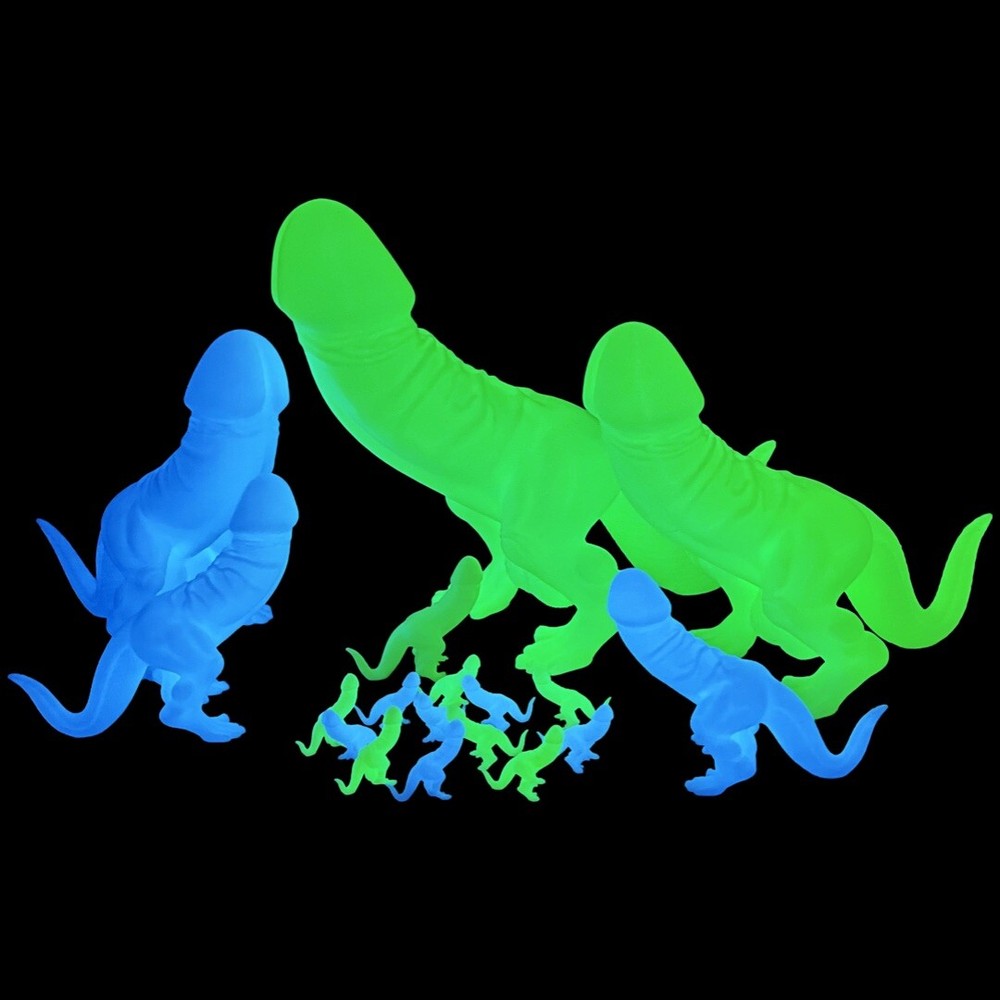Glow In The Dark! Dino-Dick Dickasaurus Rex Bachelorette Party Gift Funny Prank 