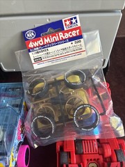 Tamiya Mini 4WD Lot Of Cars Parts Motors Racers Pit Box Japan