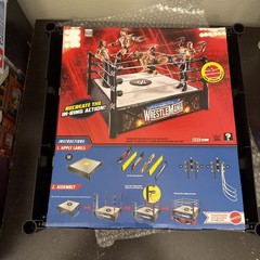 WWE Superstar Ring 14″ Spring-Loaded Mat Pro-Tension Ropes 4 Events in 1 Playset
