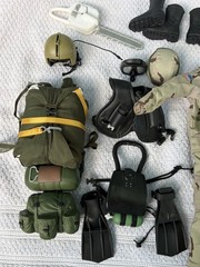 Vintage GI Joe Uniforms Accessories Lot Airborne Parachute Scuba China Hasbro