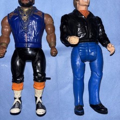 The A-TEAM 1983 Set B.A. Baracus & Face Man Galoob vintage lot RARE TV show MR T