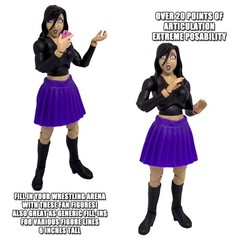 Ultimate Wrestling Crowd Fan Figures for WWE & AEW Wrestling Figures: Amber