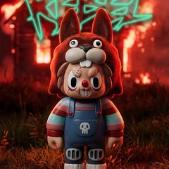 Rebel Bear Monster Blind Box Flocked Figure Gift
