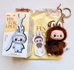 LABUBU Plush Mini – Pin For Love BROWN (L) Authentic POP MART The Monsters 🤎
