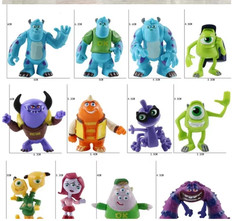 MONSTERS INC. 12 PIECE FIGURE SET- PVC- NEXT DAY FREE SHIPPING