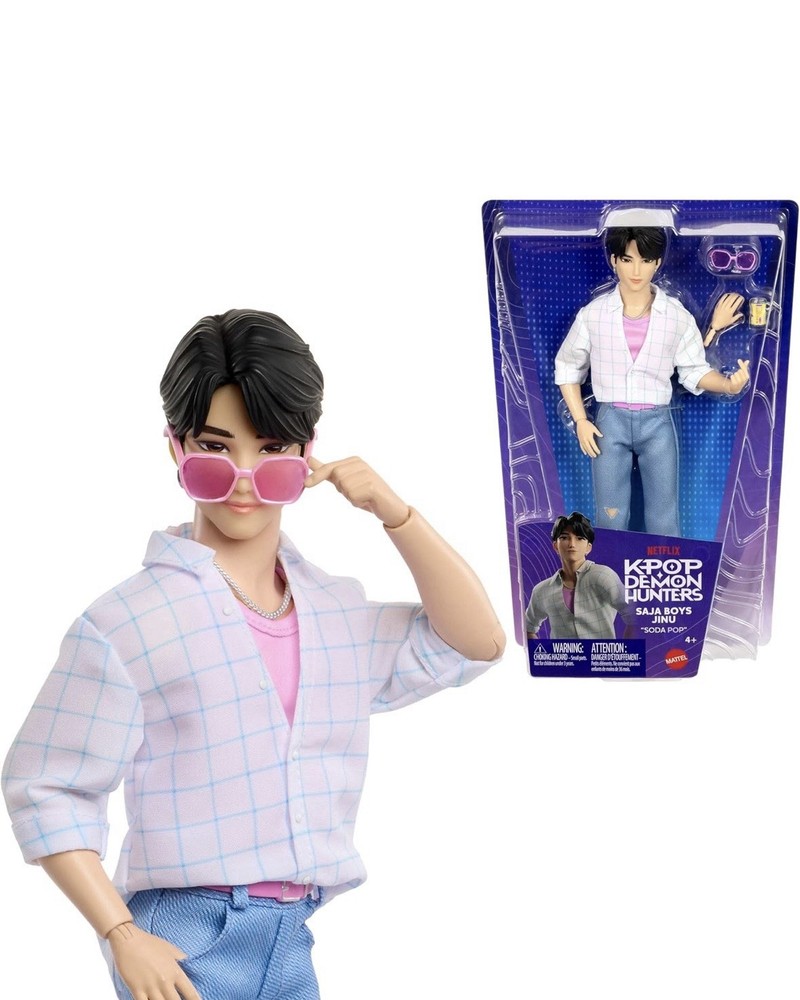 LICENSED ORIGINAL KPop Demon Hunters Huntrix SAJA BOYS SODA POP Jinu Doll Mattel