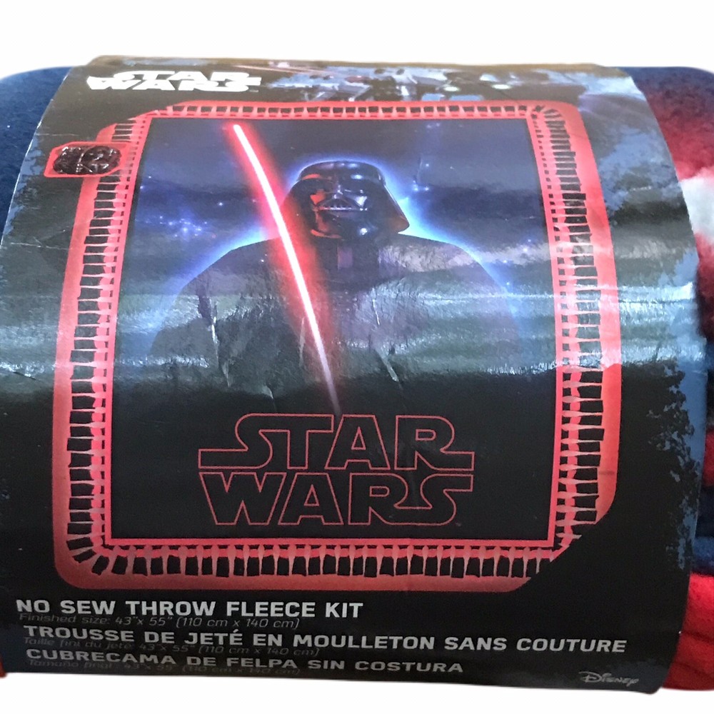 Disney Star Wars Darth Vader No Sew Fleece Throw Blanket Kit 43in x 55in