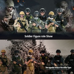 1/6 Military Army Combat Swat Police Soldier ACU Suit Figure Model Action Toys