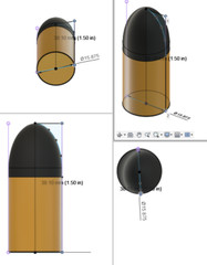 Tiger Joe Tank Shell Rounds Bullet Set Of 12