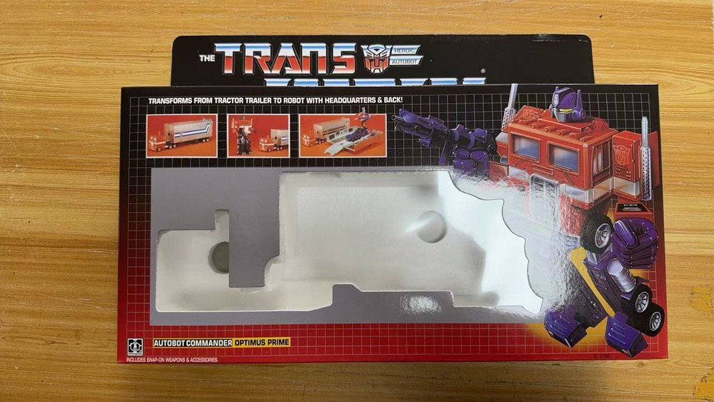 TRANSFORMATION G1 Reissue Optimus Prime BOX and FOAM ONLY No toyFre Shipping