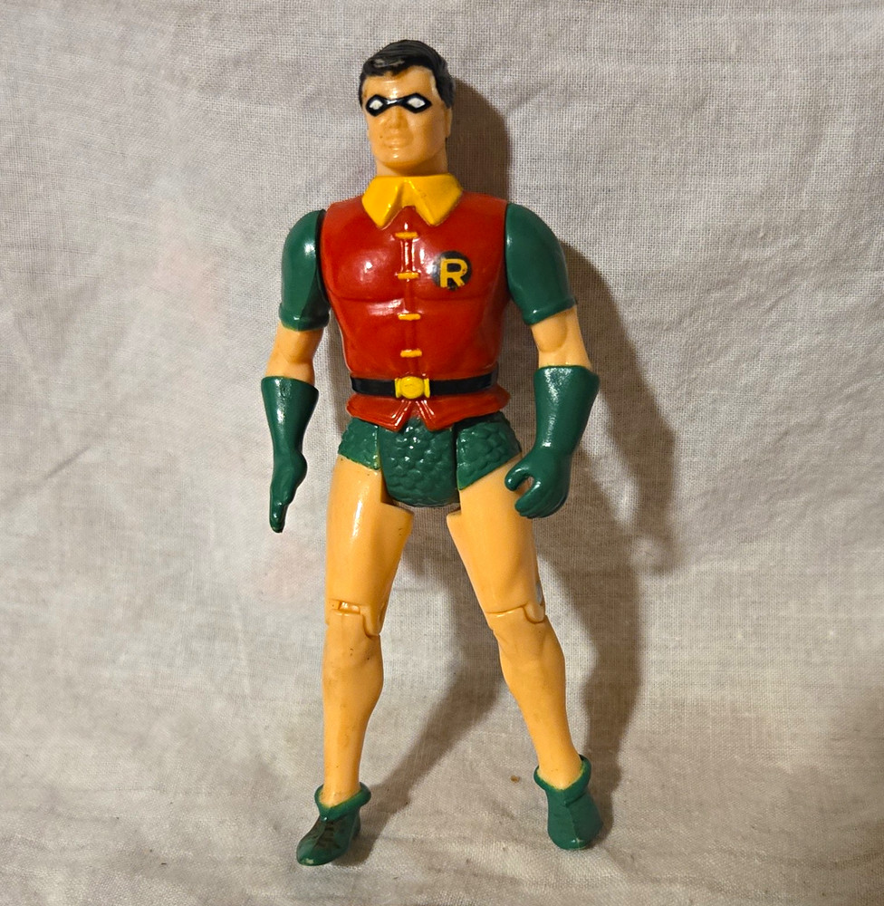 Batman Robin Action Figure, Red/Green/Yellow Costume, Plastic