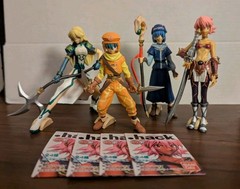 2002 Dot .Hack Gardenia Kite BlackRose Elk 4 Figure Set HGIF Bandai hack Japan