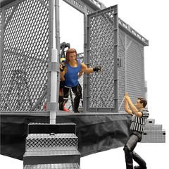 Steel Cage Playset for Figures Toy Company Wrestling Ring